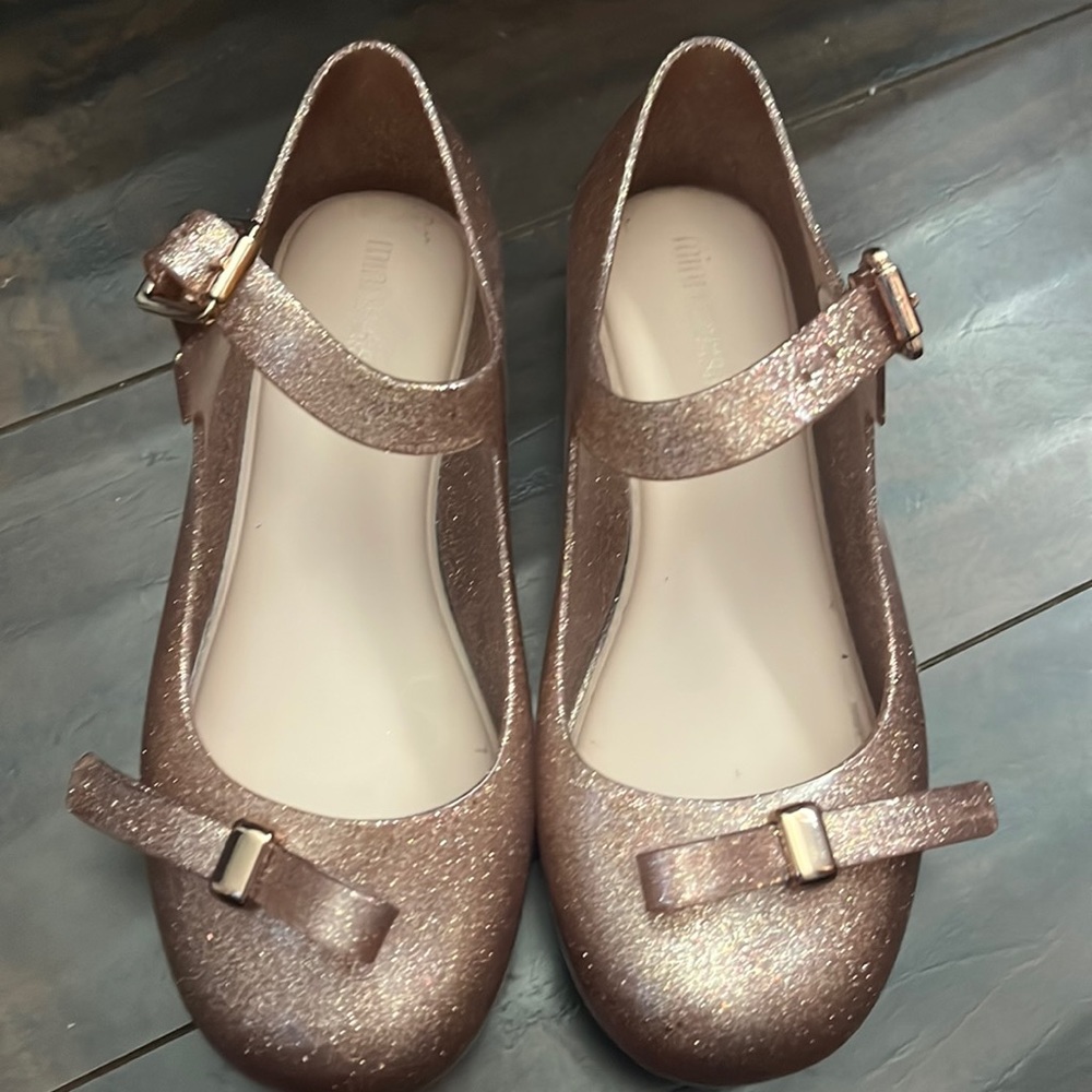 Pink glitter Mary Jane Mini Melissa